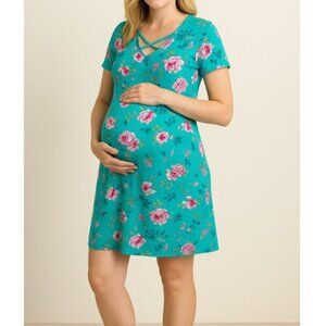 Pinkblush | Dresses | Pinkblush Pink Textured Dot Smocked Square Neck  Chiffon Maternity Dress | Poshmark